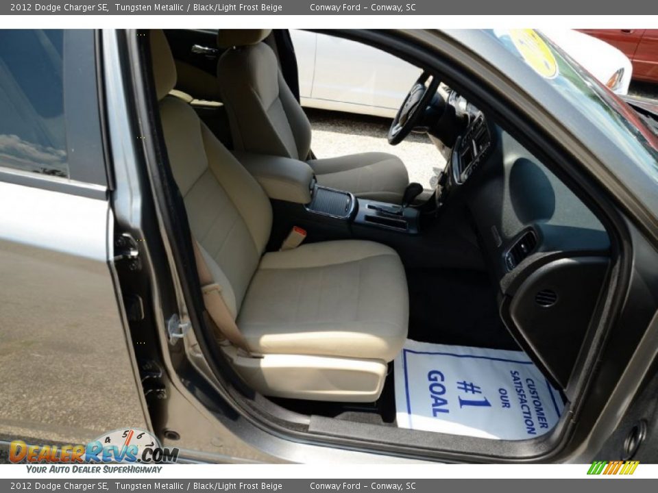 2012 Dodge Charger SE Tungsten Metallic / Black/Light Frost Beige Photo #14