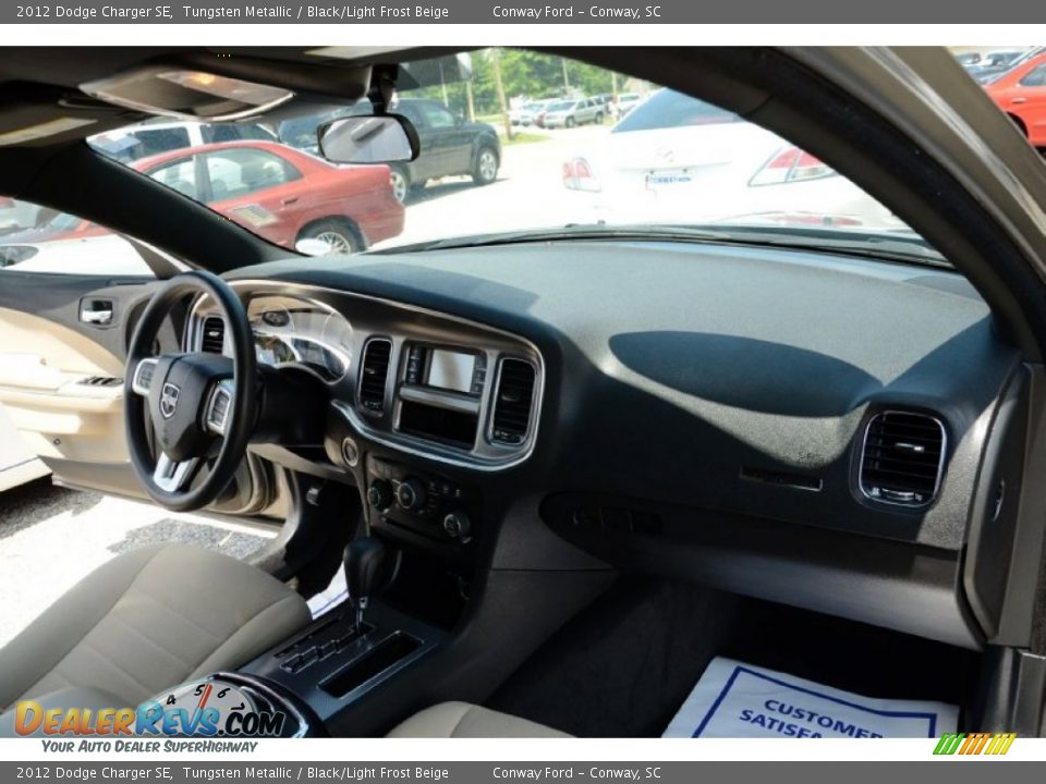 2012 Dodge Charger SE Tungsten Metallic / Black/Light Frost Beige Photo #15