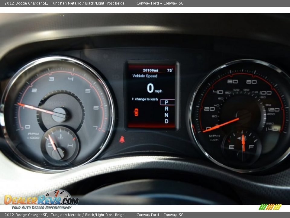 2012 Dodge Charger SE Tungsten Metallic / Black/Light Frost Beige Photo #19