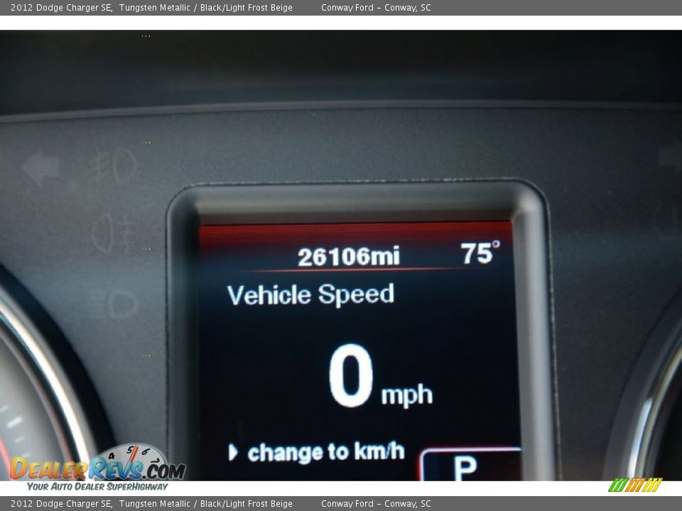 2012 Dodge Charger SE Tungsten Metallic / Black/Light Frost Beige Photo #20