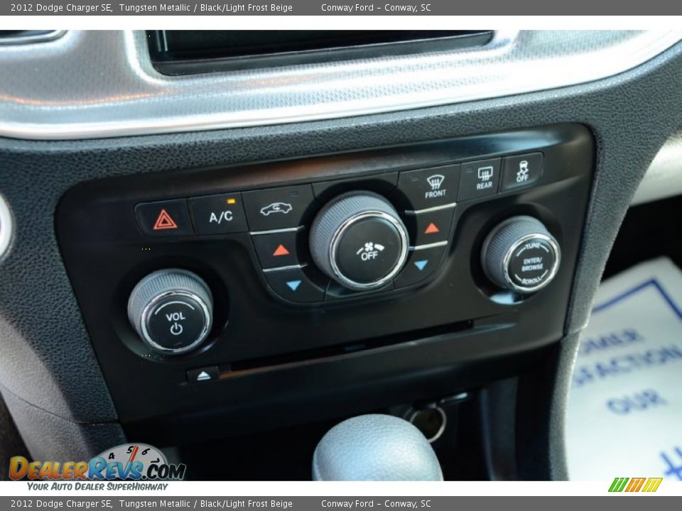 2012 Dodge Charger SE Tungsten Metallic / Black/Light Frost Beige Photo #24