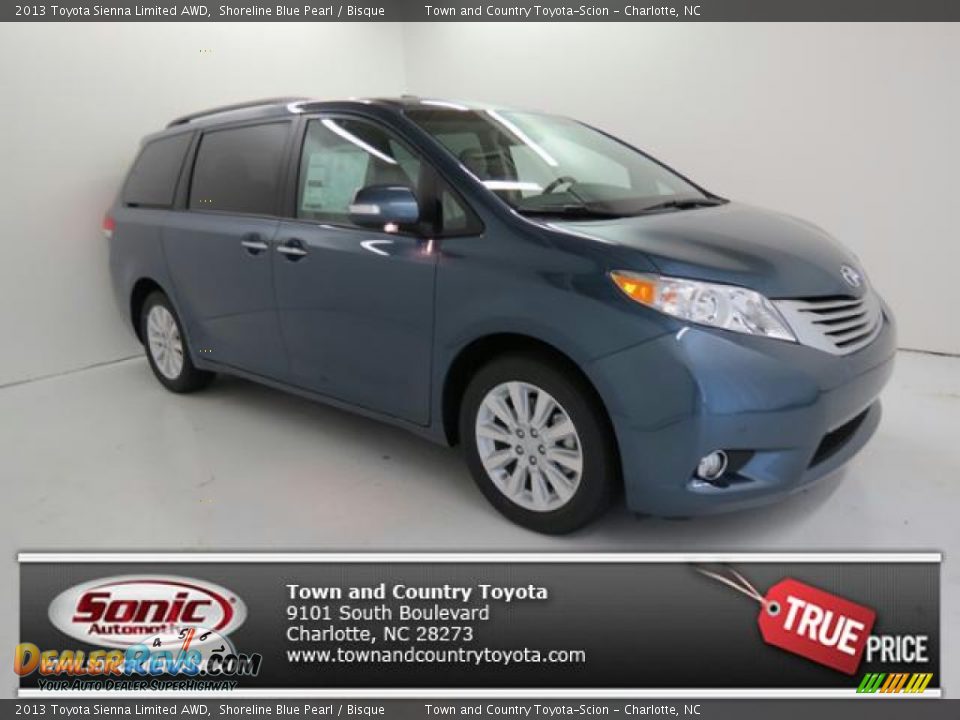 2013 Toyota Sienna Limited AWD Shoreline Blue Pearl / Bisque Photo #1