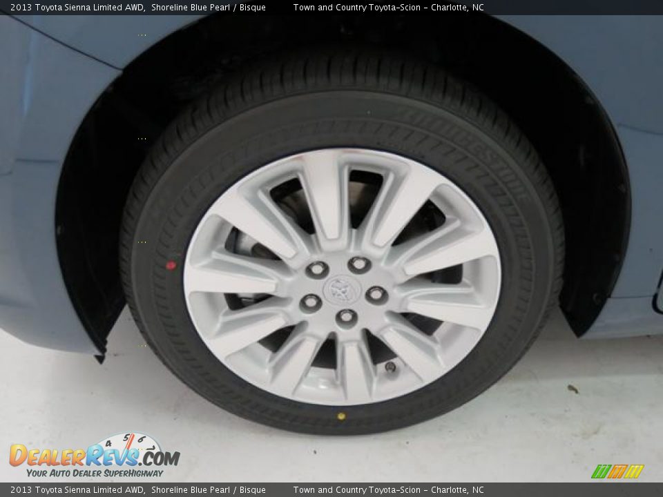 2013 Toyota Sienna Limited AWD Shoreline Blue Pearl / Bisque Photo #4