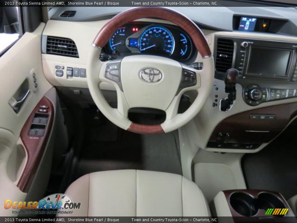 2013 Toyota Sienna Limited AWD Shoreline Blue Pearl / Bisque Photo #5