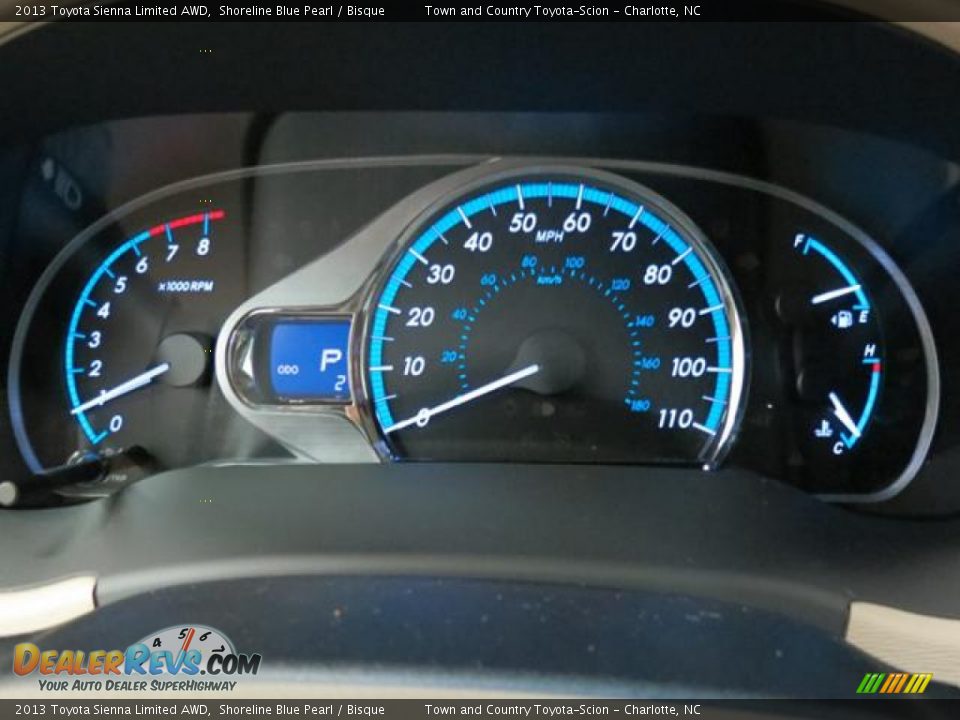 2013 Toyota Sienna Limited AWD Shoreline Blue Pearl / Bisque Photo #13