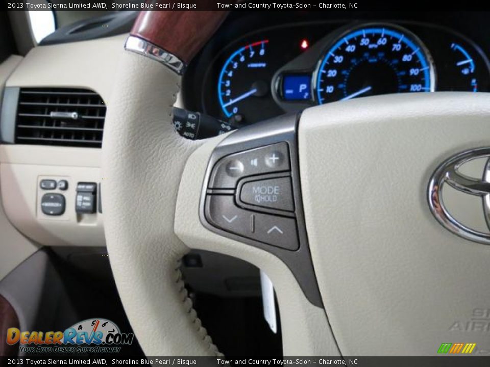 2013 Toyota Sienna Limited AWD Shoreline Blue Pearl / Bisque Photo #15