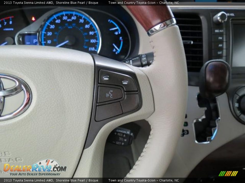 2013 Toyota Sienna Limited AWD Shoreline Blue Pearl / Bisque Photo #16