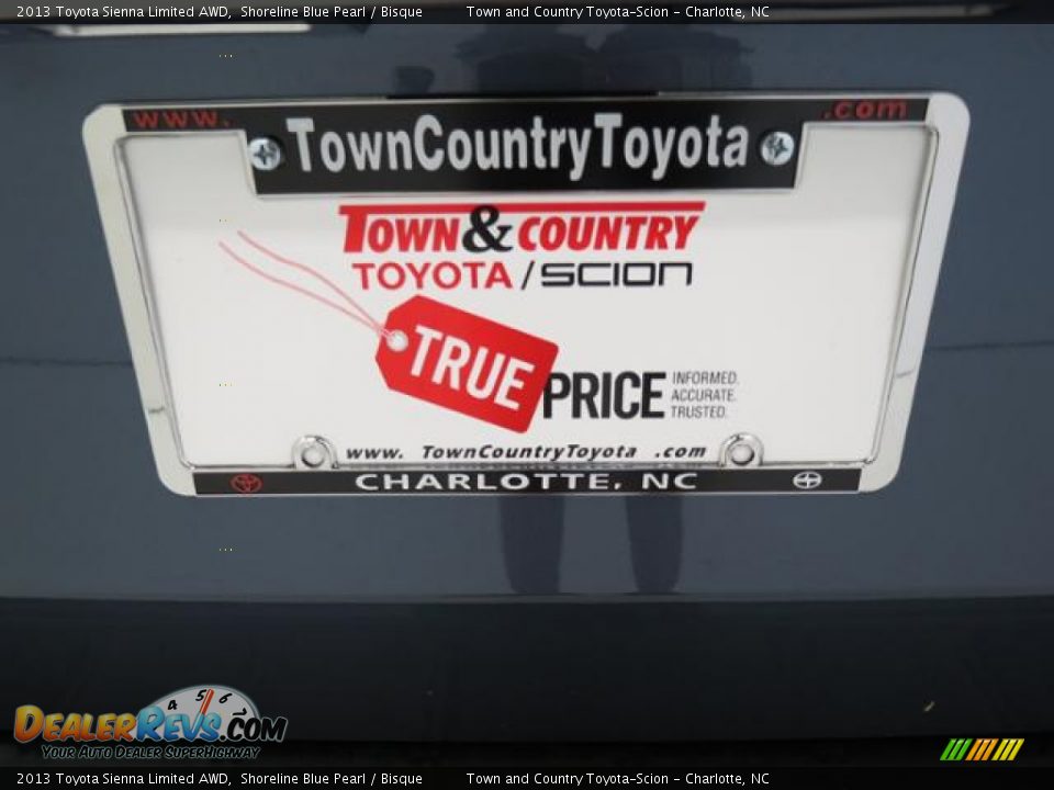 2013 Toyota Sienna Limited AWD Shoreline Blue Pearl / Bisque Photo #27