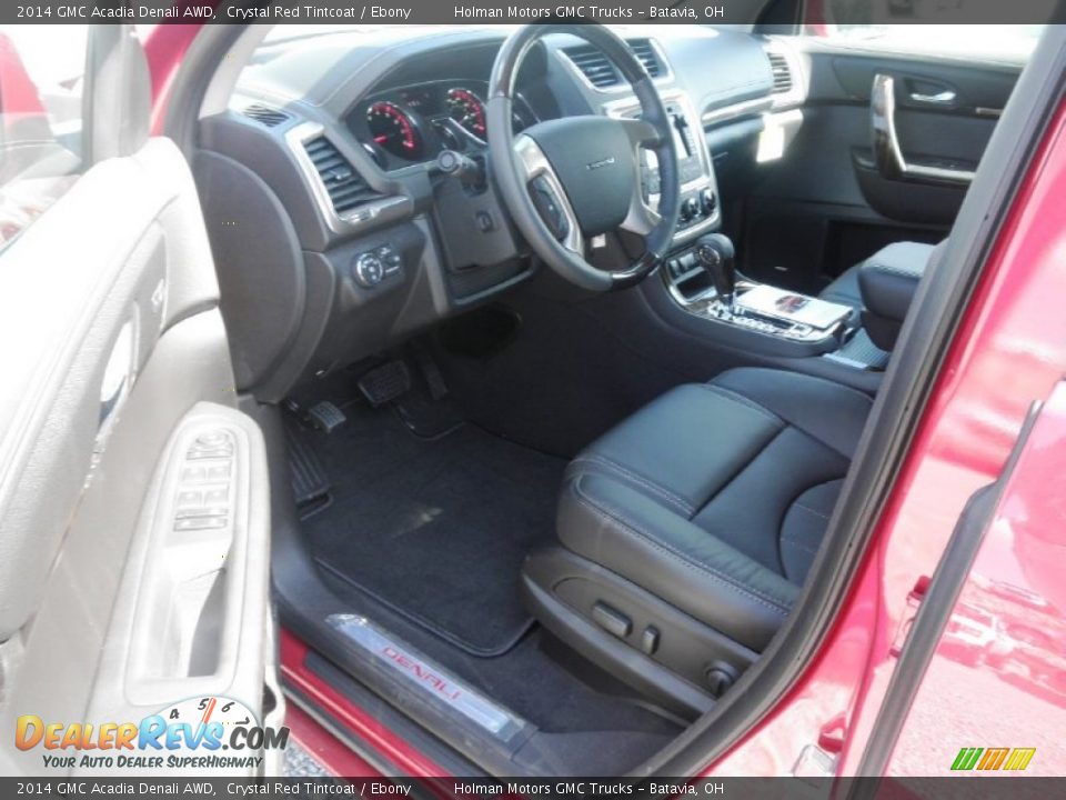 Ebony Interior - 2014 GMC Acadia Denali AWD Photo #6