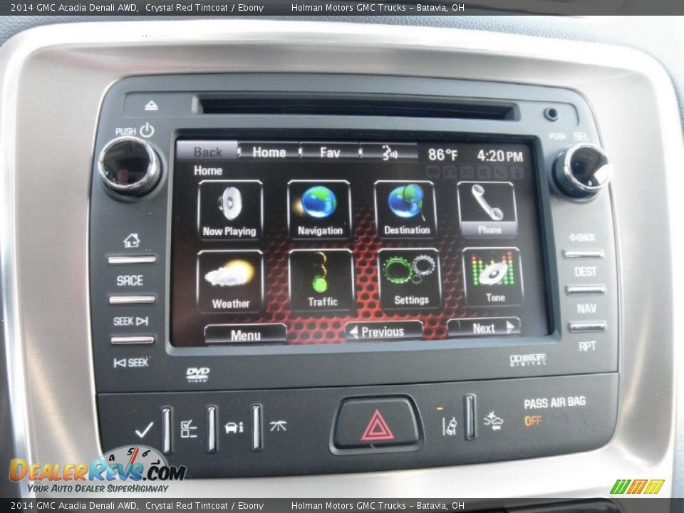 2014 GMC Acadia Denali AWD Crystal Red Tintcoat / Ebony Photo #8