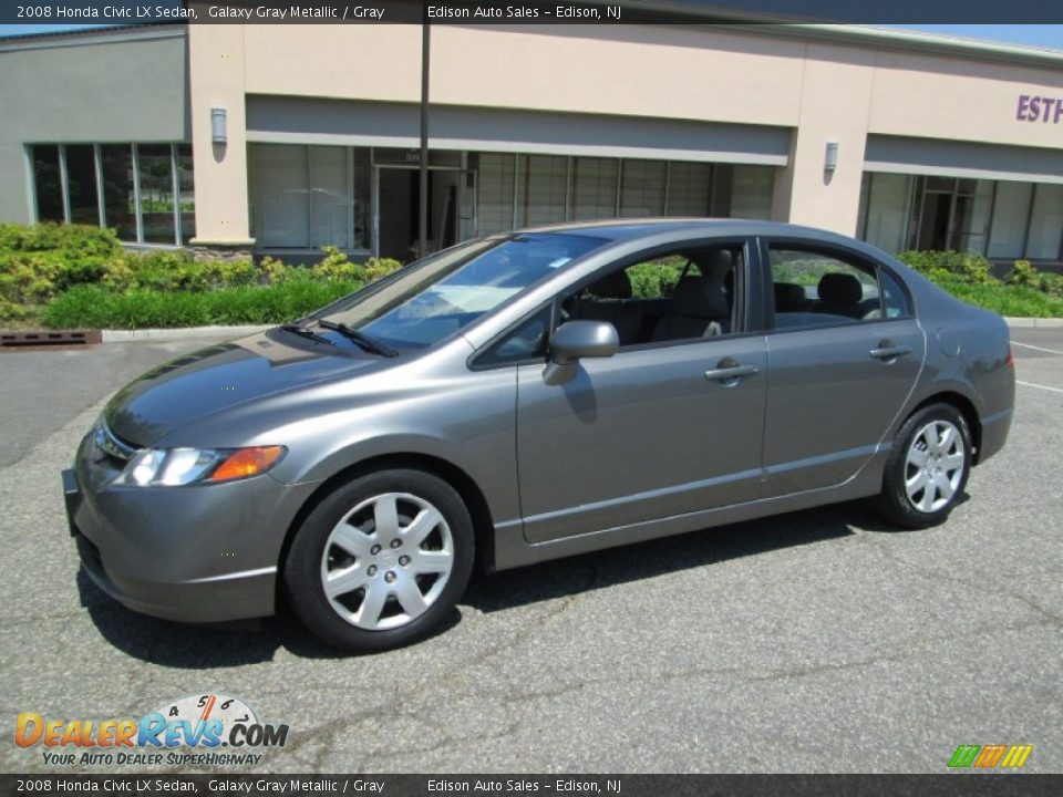 2008 Honda Civic LX Sedan Galaxy Gray Metallic / Gray Photo #3