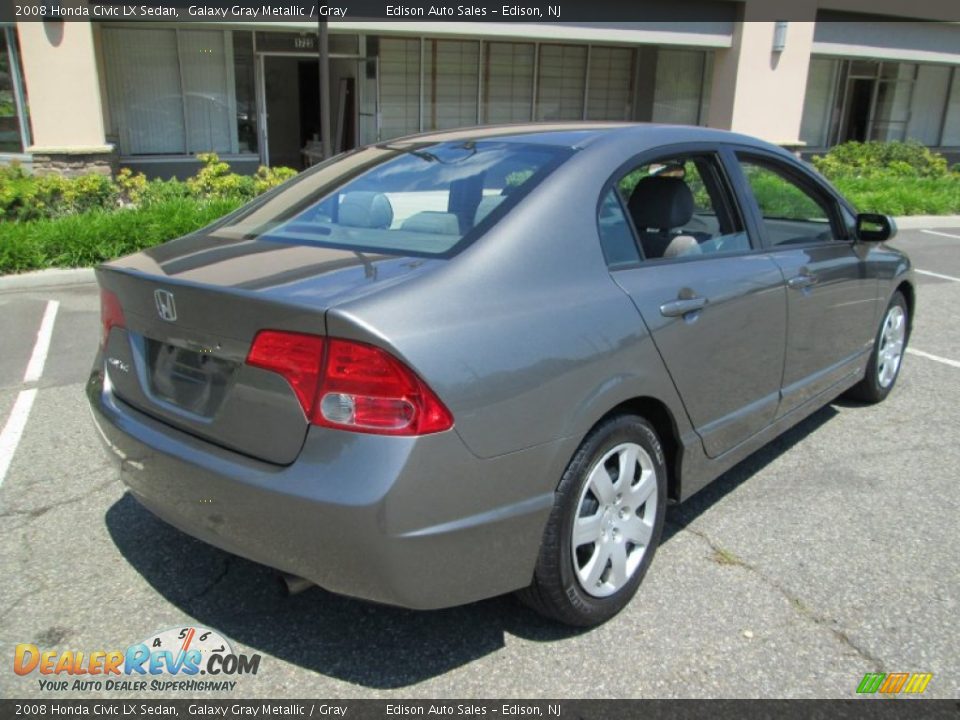 2008 Honda Civic LX Sedan Galaxy Gray Metallic / Gray Photo #7