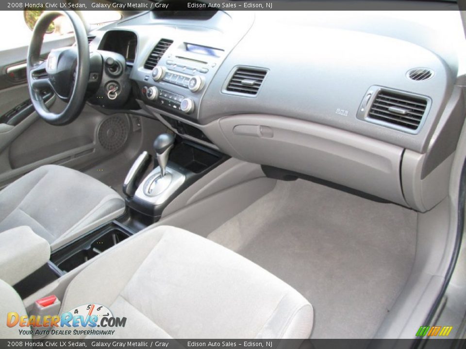 2008 Honda Civic LX Sedan Galaxy Gray Metallic / Gray Photo #16