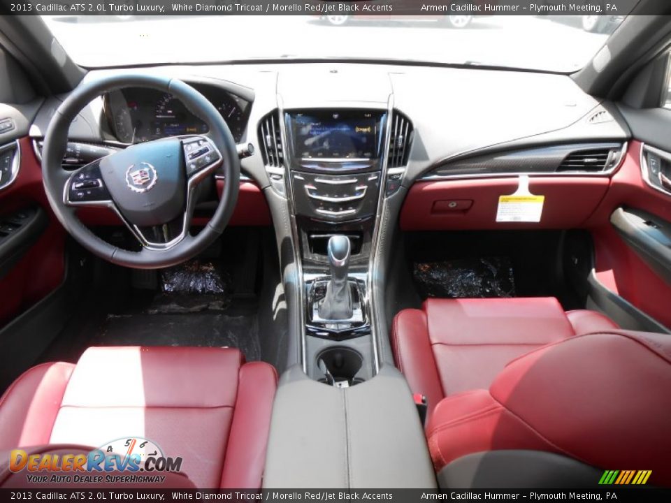 2013 Cadillac ATS 2.0L Turbo Luxury White Diamond Tricoat / Morello Red/Jet Black Accents Photo #10