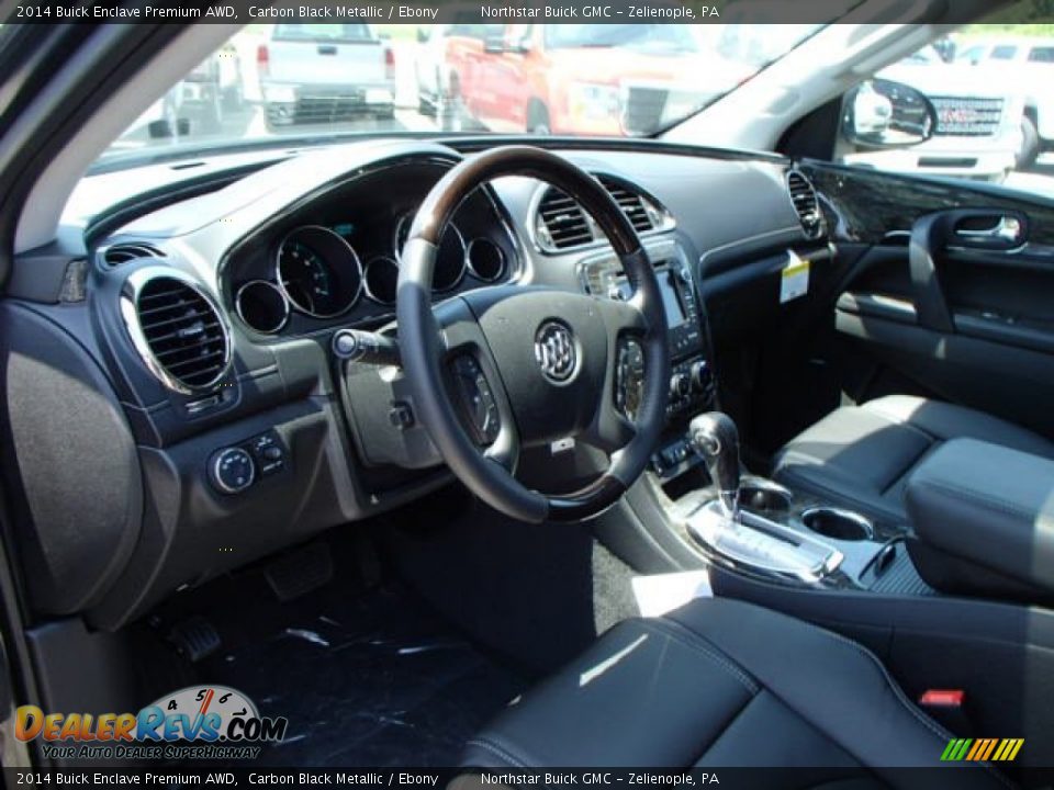 Ebony Interior - 2014 Buick Enclave Premium AWD Photo #10