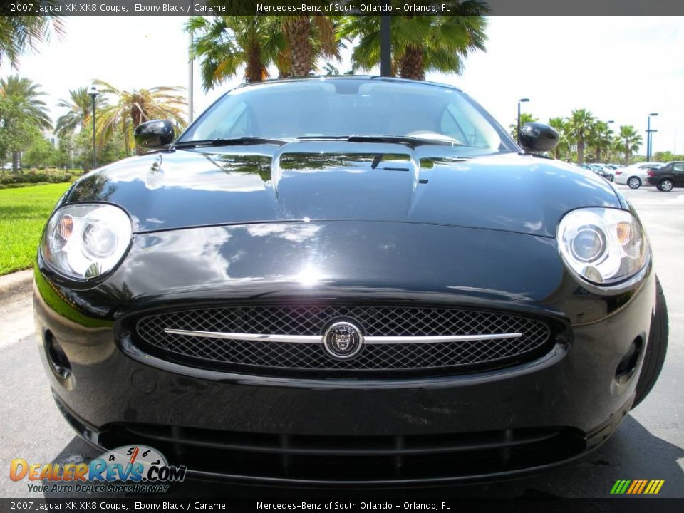 2007 Jaguar XK XK8 Coupe Ebony Black / Caramel Photo #3