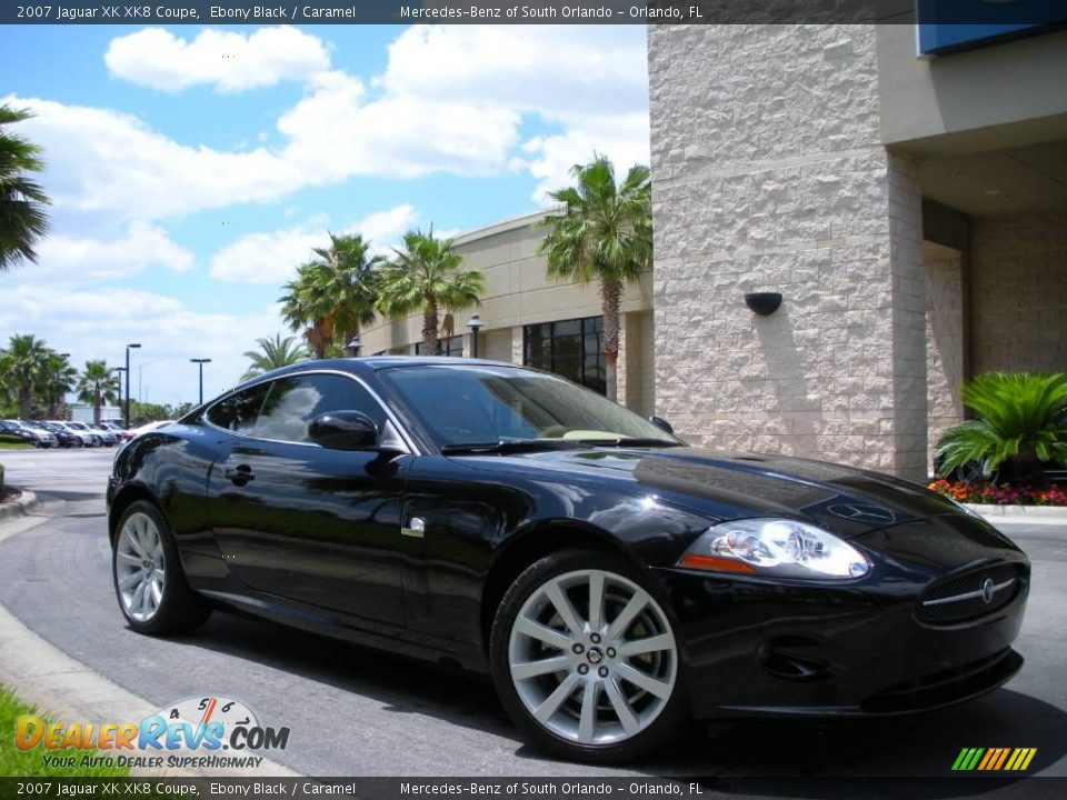 2007 Jaguar XK XK8 Coupe Ebony Black / Caramel Photo #4