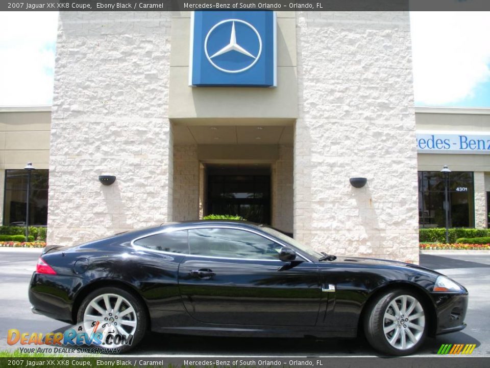 2007 Jaguar XK XK8 Coupe Ebony Black / Caramel Photo #5