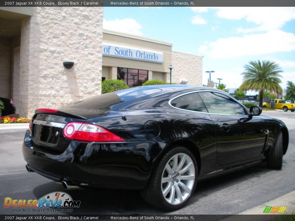 2007 Jaguar XK XK8 Coupe Ebony Black / Caramel Photo #6