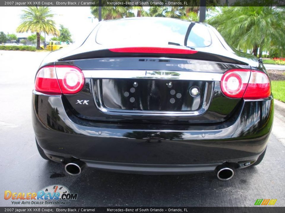2007 Jaguar XK XK8 Coupe Ebony Black / Caramel Photo #7