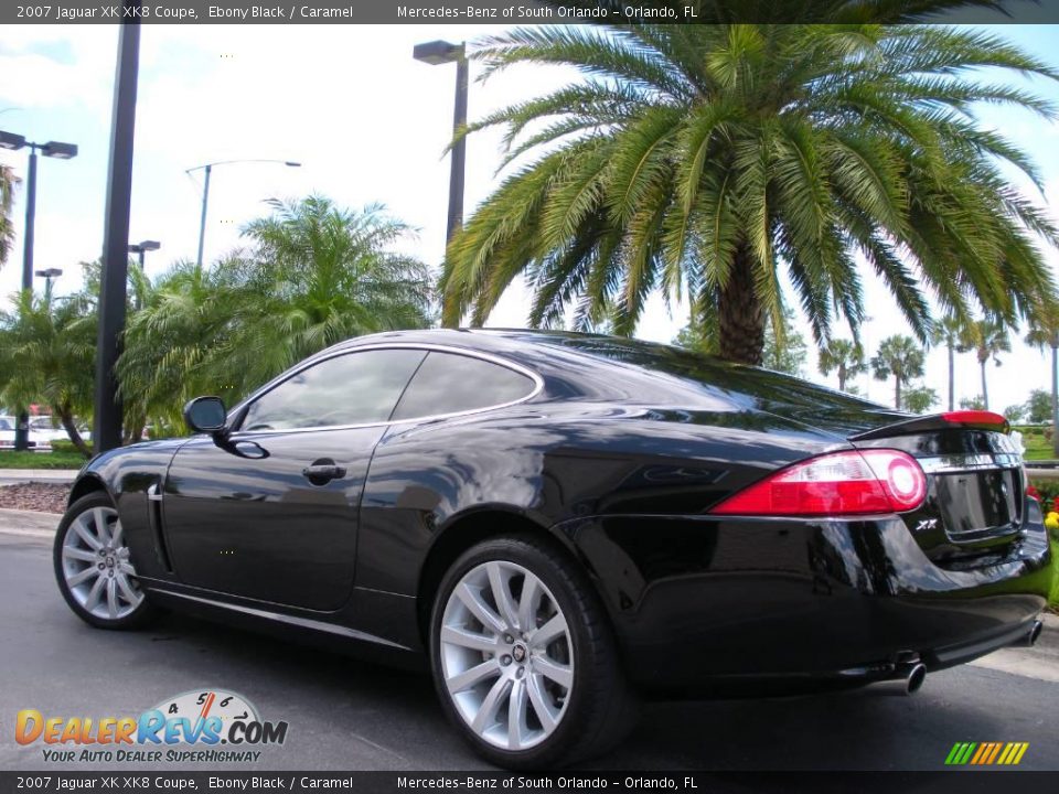 2007 Jaguar XK XK8 Coupe Ebony Black / Caramel Photo #8