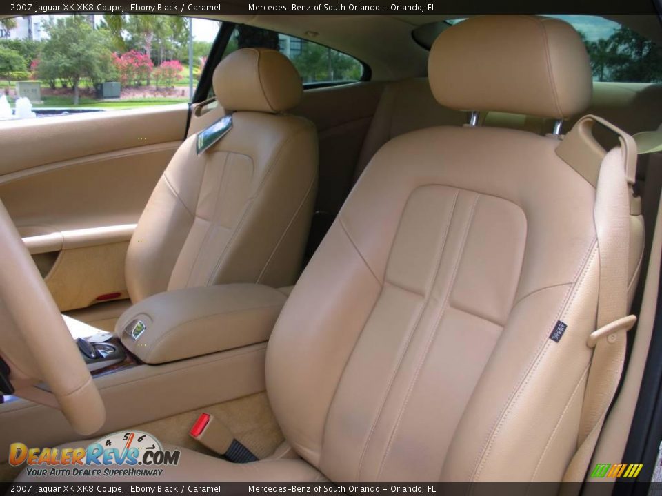 2007 Jaguar XK XK8 Coupe Ebony Black / Caramel Photo #13