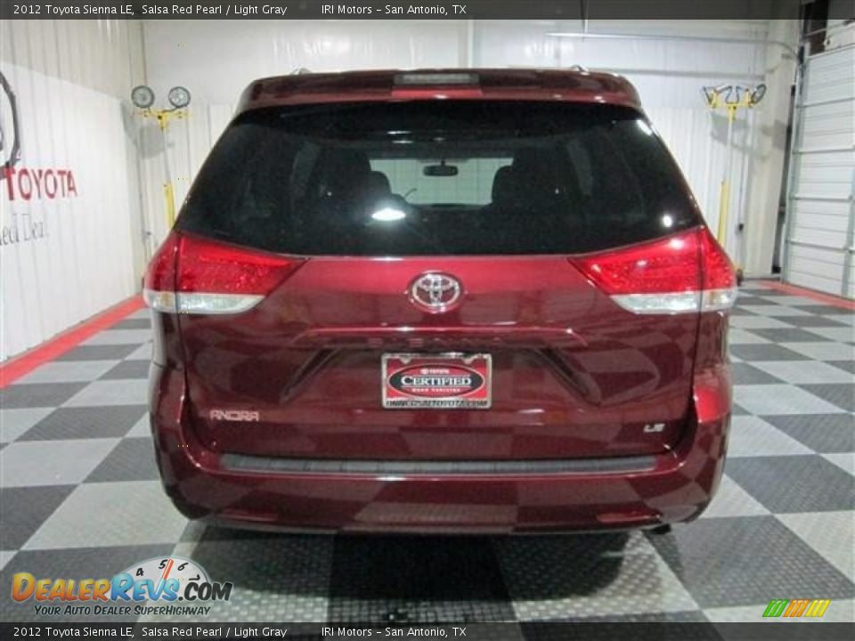 2012 Toyota Sienna LE Salsa Red Pearl / Light Gray Photo #6