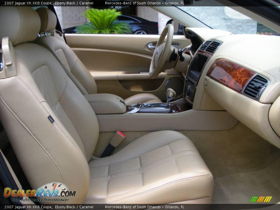 2007 Jaguar XK XK8 Coupe Ebony Black / Caramel Photo #15