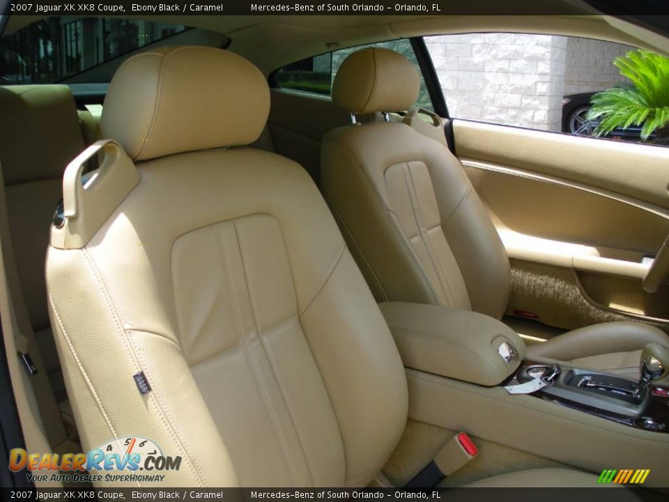 2007 Jaguar XK XK8 Coupe Ebony Black / Caramel Photo #16