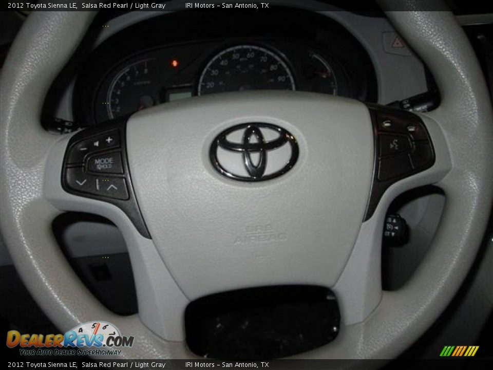 2012 Toyota Sienna LE Salsa Red Pearl / Light Gray Photo #15