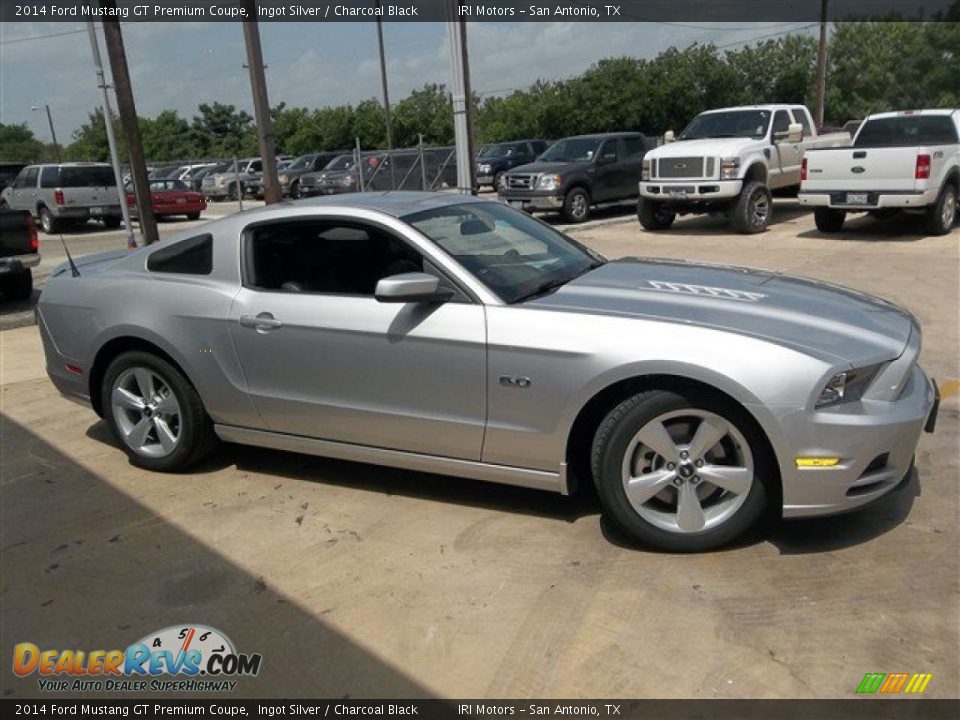 2014 Ford Mustang GT Premium Coupe Ingot Silver / Charcoal Black Photo #5