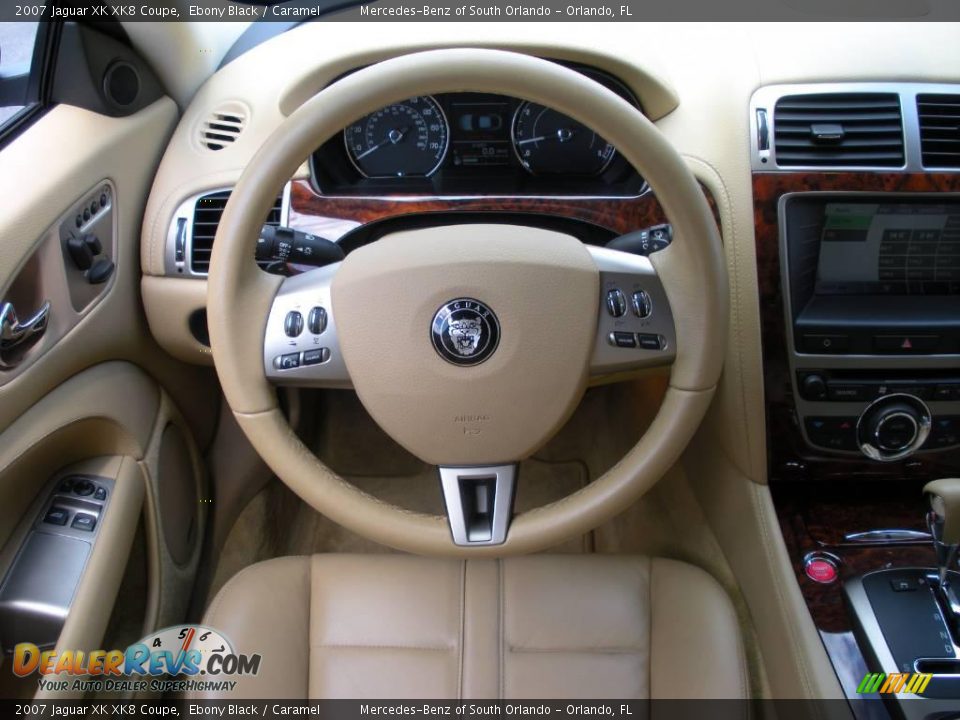 2007 Jaguar XK XK8 Coupe Ebony Black / Caramel Photo #19