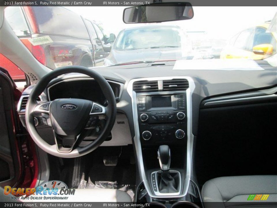 2013 Ford Fusion S Ruby Red Metallic / Earth Gray Photo #8