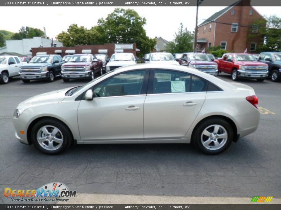 2014 Chevrolet Cruze LT Champagne Silver Metallic / Jet Black Photo #4