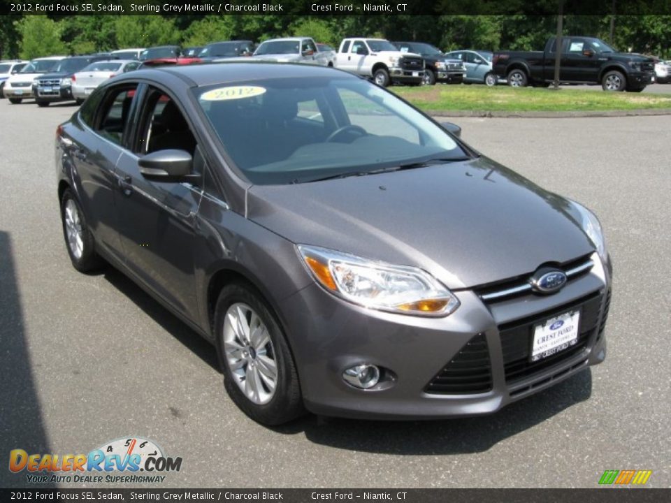 2012 Ford Focus SEL Sedan Sterling Grey Metallic / Charcoal Black Photo #1