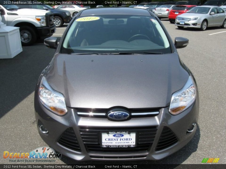 2012 Ford Focus SEL Sedan Sterling Grey Metallic / Charcoal Black Photo #2