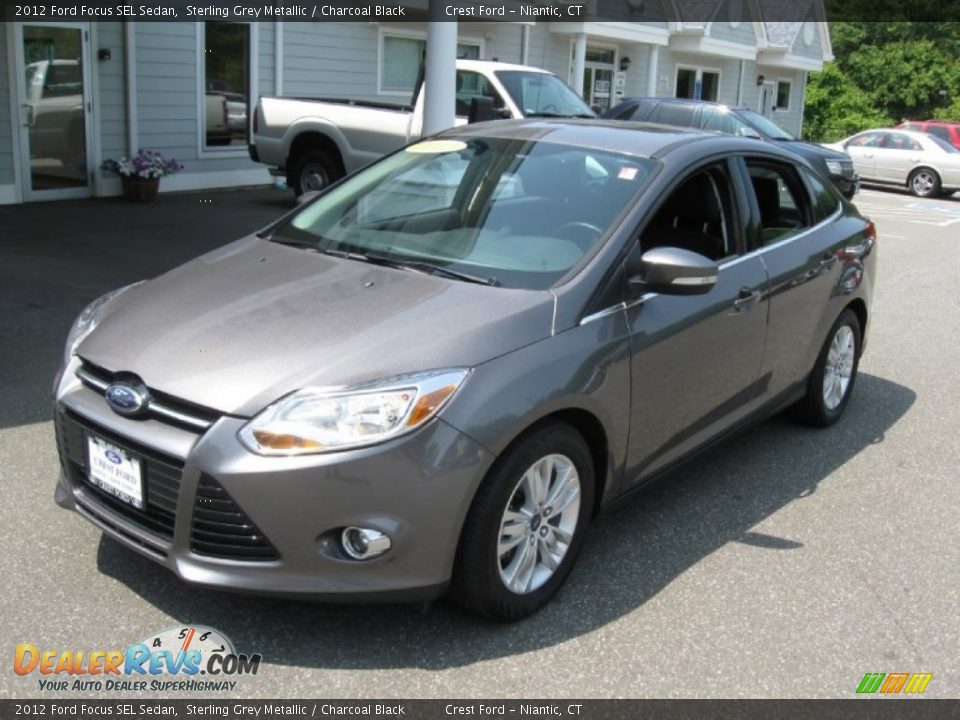 2012 Ford Focus SEL Sedan Sterling Grey Metallic / Charcoal Black Photo #3