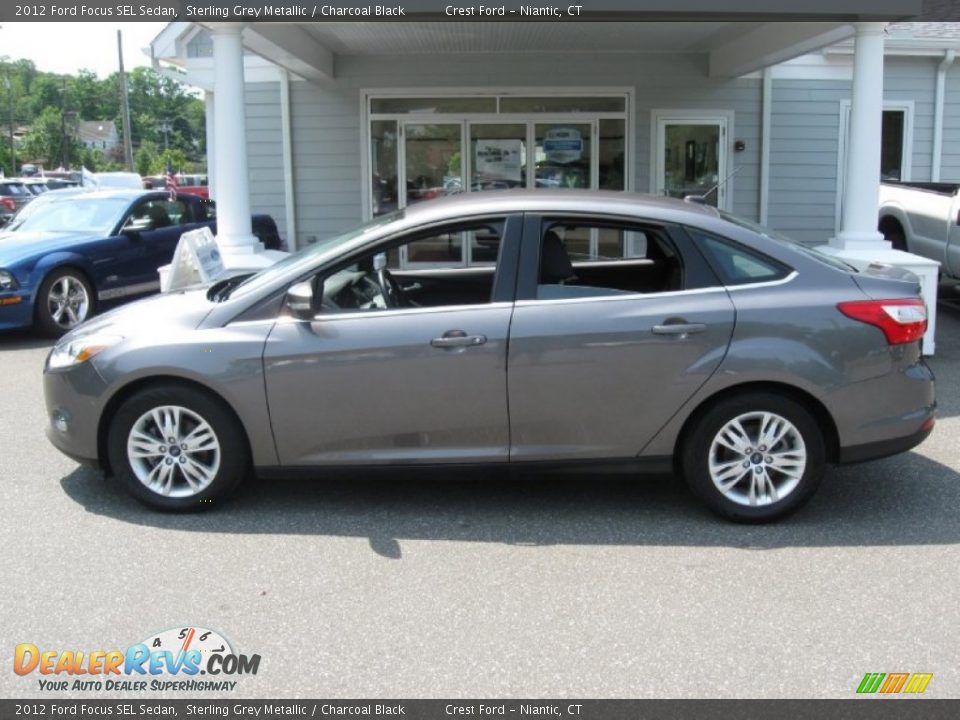 2012 Ford Focus SEL Sedan Sterling Grey Metallic / Charcoal Black Photo #4