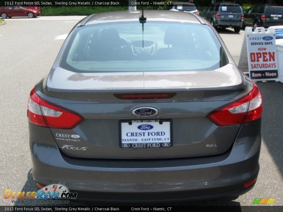 2012 Ford Focus SEL Sedan Sterling Grey Metallic / Charcoal Black Photo #6