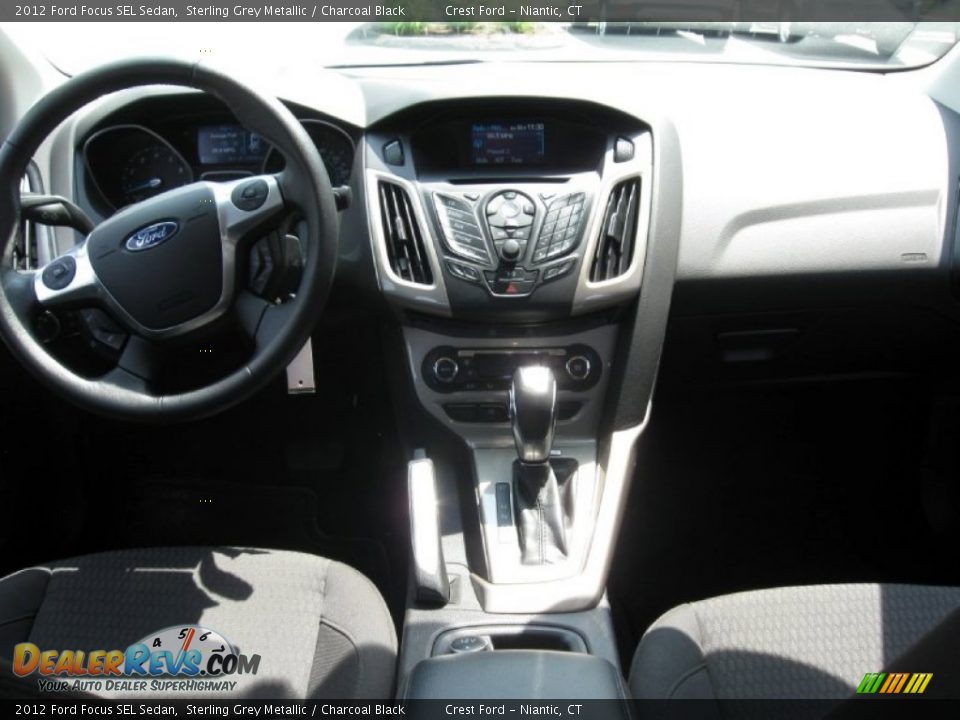 2012 Ford Focus SEL Sedan Sterling Grey Metallic / Charcoal Black Photo #11
