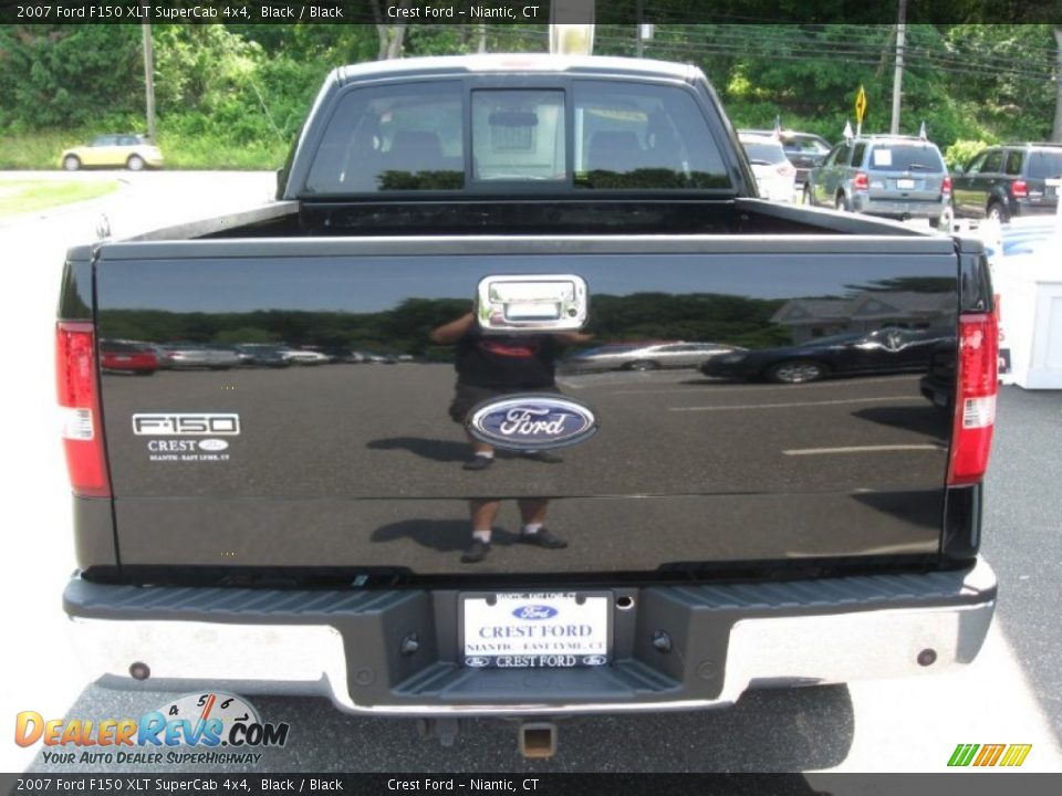 2007 Ford F150 XLT SuperCab 4x4 Black / Black Photo #6
