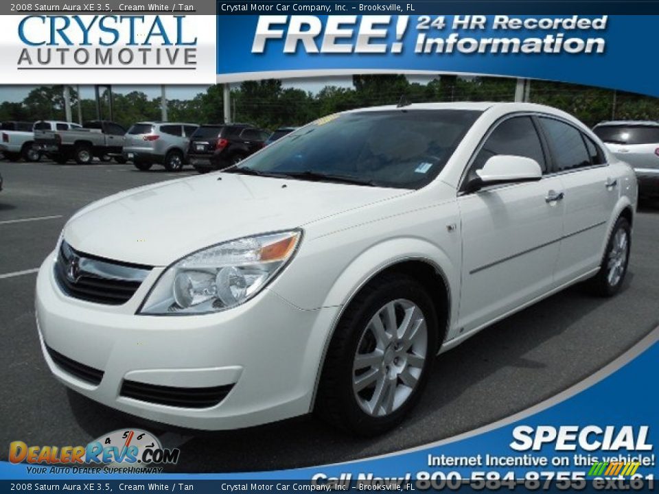 2008 Saturn Aura XE 3.5 Cream White / Tan Photo #1
