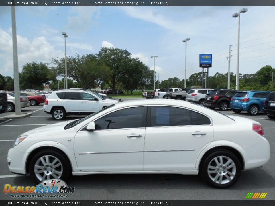 2008 Saturn Aura XE 3.5 Cream White / Tan Photo #2