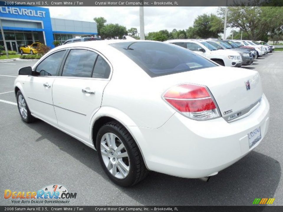 2008 Saturn Aura XE 3.5 Cream White / Tan Photo #3