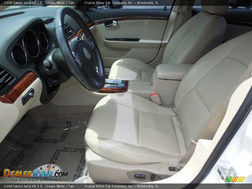 2008 Saturn Aura XE 3.5 Cream White / Tan Photo #4