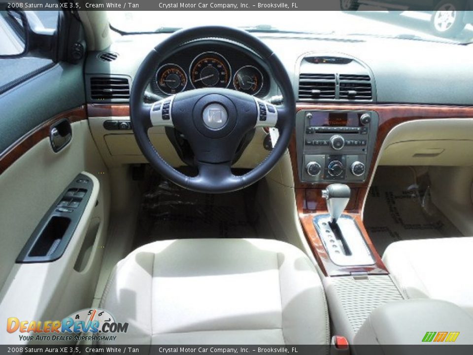 2008 Saturn Aura XE 3.5 Cream White / Tan Photo #6