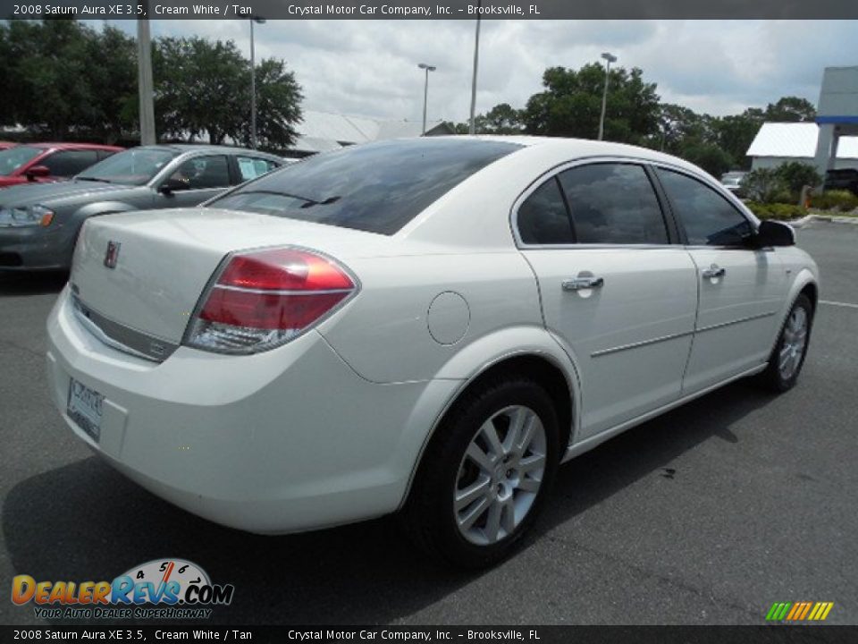 2008 Saturn Aura XE 3.5 Cream White / Tan Photo #8