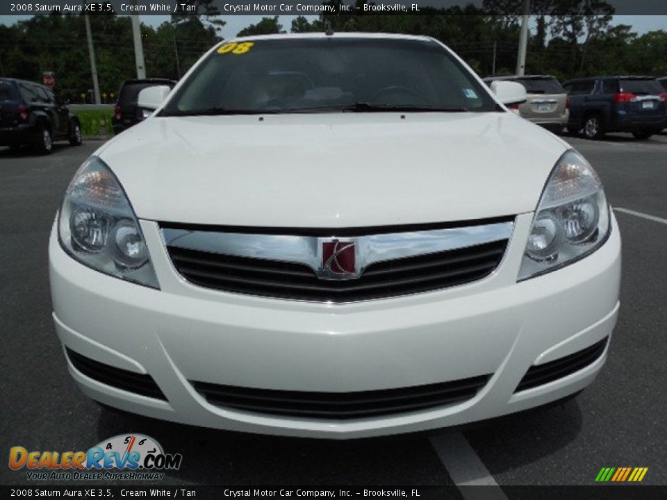 2008 Saturn Aura XE 3.5 Cream White / Tan Photo #13