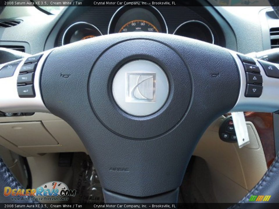 2008 Saturn Aura XE 3.5 Cream White / Tan Photo #21