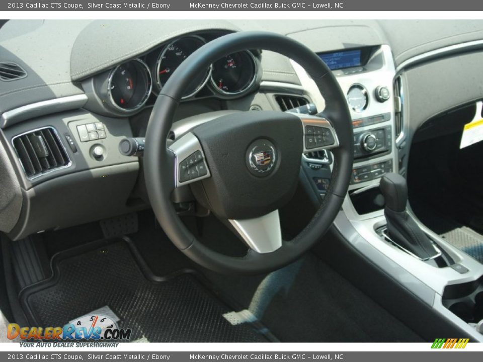 2013 Cadillac CTS Coupe Silver Coast Metallic / Ebony Photo #22